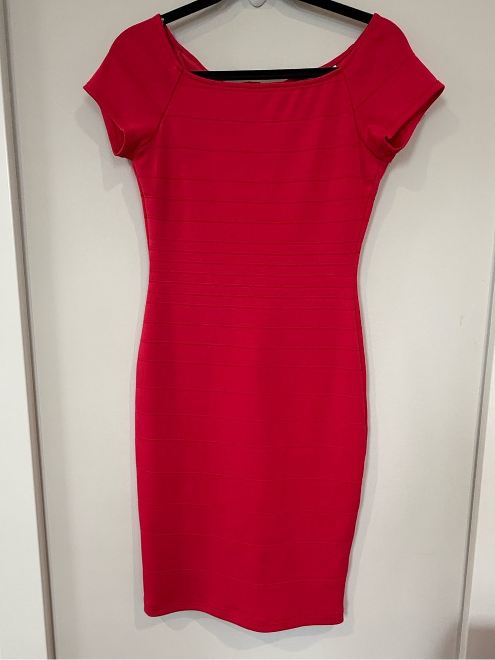 Bisou Bisou Hot Pink Fitted Sheath Dress